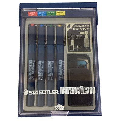 Vintage Staedtler Marsmatic 700 Technical Drawing Pen Set Never Used