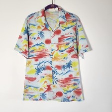 Vintage Island Fever Hawaii Retro Aloha Shirt Size Small Eighties Style