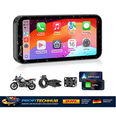 Carpuride W603 Motorrad CarPlay Bildschirm Kabellos Android Auto 6,3 zoll 603F