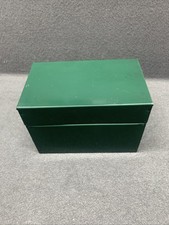 Vintage Green Metal Index Card Box 3x5 Industrial Card File Organizer A-Z
