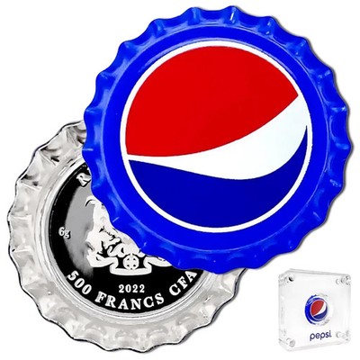 2022 Pepsi  Coin Modern - Chad - In Case - 6 gr Proof In Colour