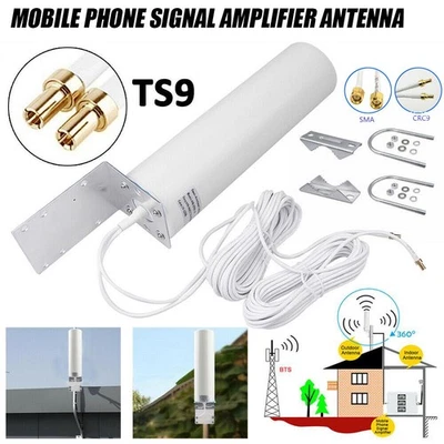 MARKENLOS 4G LTE Antenne Externe Omnidirektional TS9/SMA/CRC9 Router Verstärkung Halter