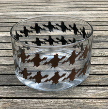 VASO COPPA SOTTSASS ASSOCIATI GLASS BOXED SIGNED EGIZIA PIED DI POULE RAME