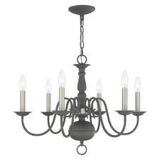 Livex Lighting - Williamsburgh - 6 Light Chandelier in Traditional Style - 24