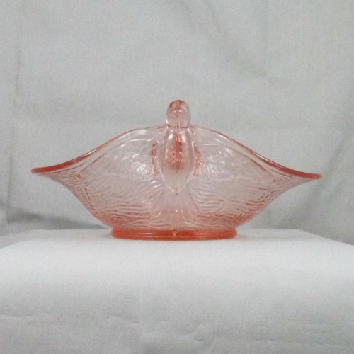 DIAMOND GLASS SEAGULL PINK GLASS 2-SIDES UP BOWL - Picture 2 of 5