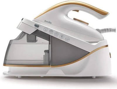 Breville PressXpress 5-Bar 2400W Dampfbügelstation Bügeleisen - Weiß/Gold (VIN410)
