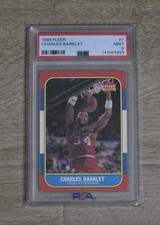 1986 Fleer - Charles Barkley RC #7 - PSA 9 MINT 76ers NBA Card