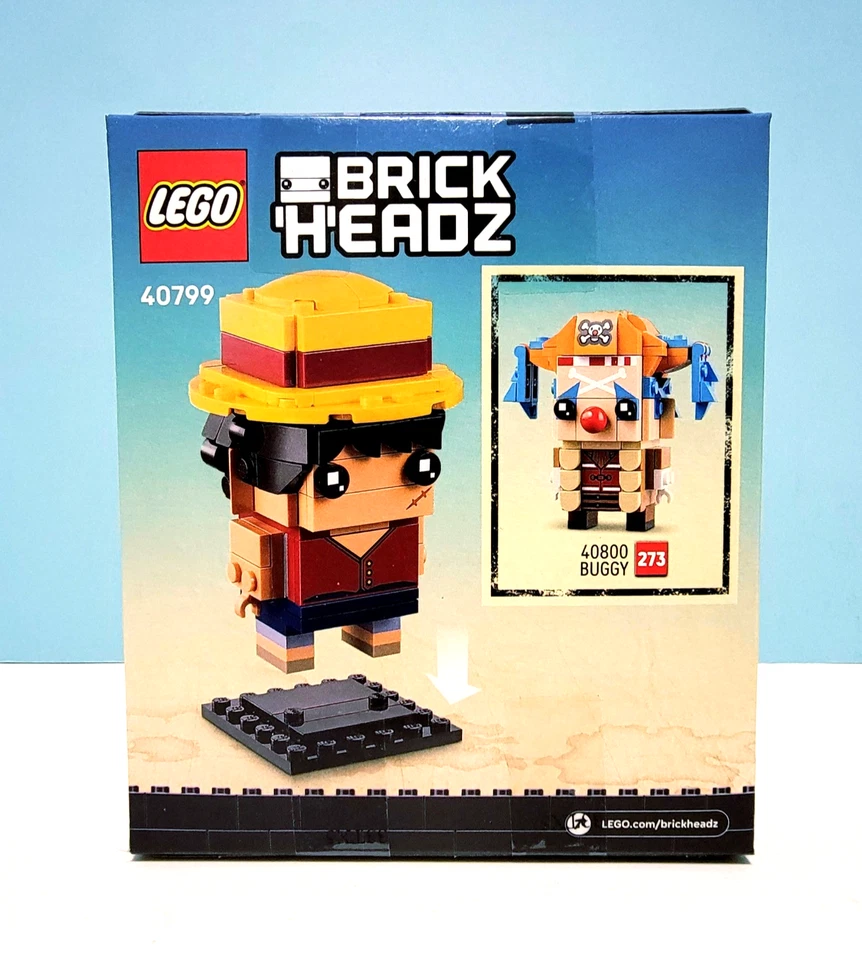 LEGO 2025 Brickheadz Monkey D. Luffy Figure 40799 & LEGO Buggy The Clown 40800 - Image 4 of 4