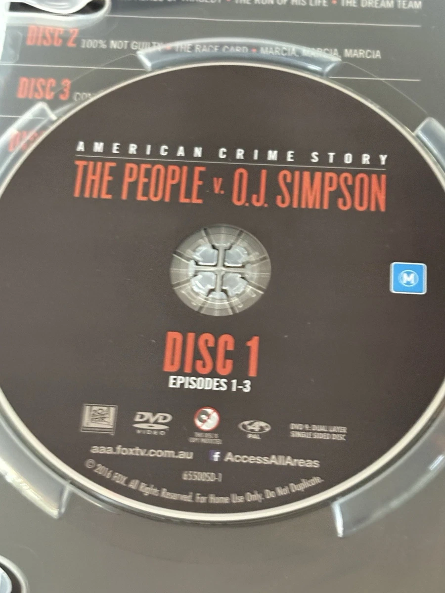 The People v O.J. Simpson Collectors Ed  Mini-Series DVD Like New