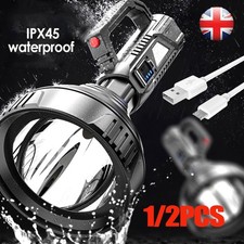 Rechargeable LED Searchlight Spotlight Patrol Flashlight Handheld Torch