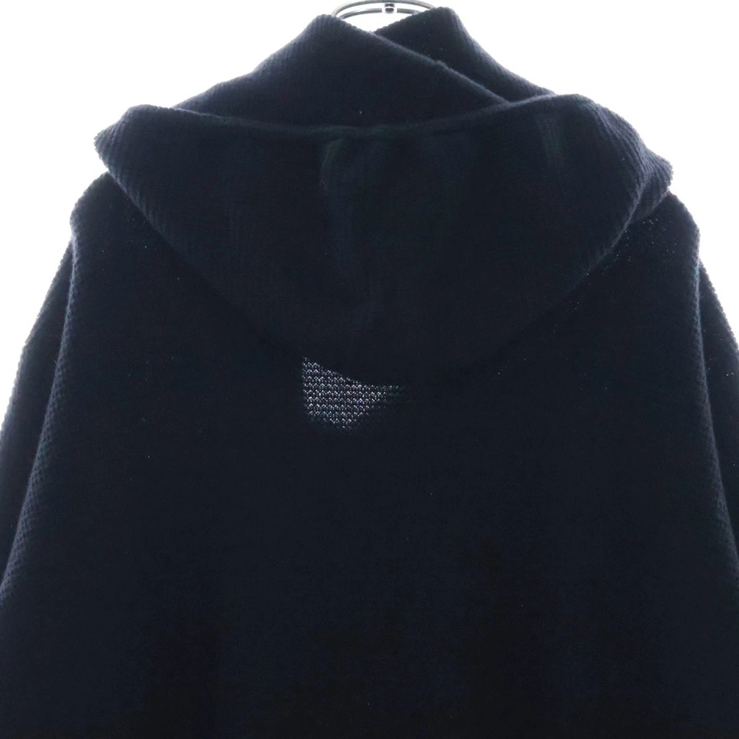 Felpa con cappuccio pullover CHROME HEARTS pelle toppa incrociata maglia cashmere nero usata 81092