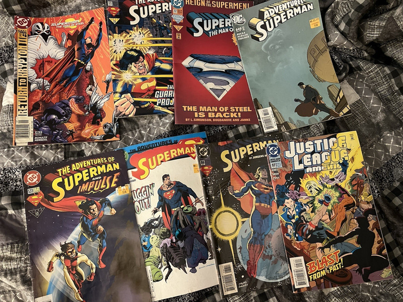 Superman/man of steal comic book lot