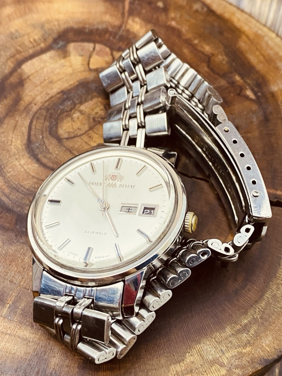 Orient AAA Three Ace Deluxe Automatic Watch 21 Jewels Stainless