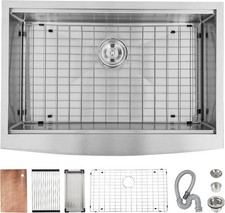 30/33inch Apron Front Sink Single Bowl Kitchen Sink 16 Gauge Stainless Steel