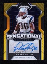 2020 Panini Prizm Sensational Signatures Gold 3/5 Lawyer Milloy #63 Auto 4nb