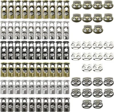 Woohome 90 PCS Toggle Spring Stop String Cord Locks in 3 Colors, Single &... 
