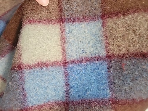 Vintage Pendleton 1950s / 1960s WOOL Throw Blue Plaid Lap Blanket 60" x 42 USA - Picture 8 of 11