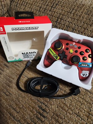 PowerA Mario Kart Nano Controller Wired for Nintendo Switch Red Mario Kart