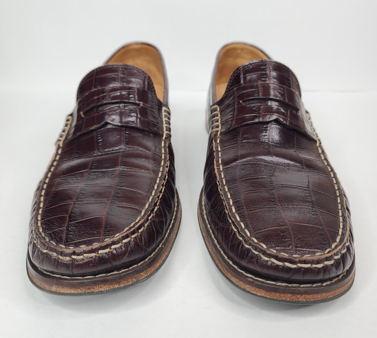 Austen Heller Men\'s Brown All Leather Upper Driving Loafer Size 11 Austen Heller Loafers Slip On Driving Shoes Leather Lace Up  main image 4