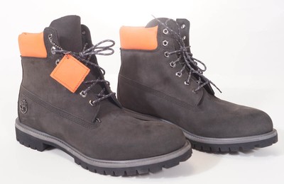 black and orange timberland boots