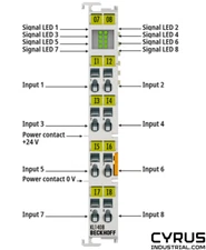 Beckhoff KS1408 Bus Terminal, 8-channel digital input, 24 V DC, 3 ms, 1-wire con