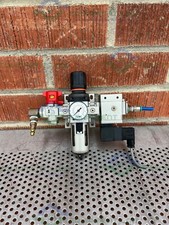 SMC NAW3000-N03 Filter Regulator 0.05-0.85MPa w/ SMC Pneumatic / Solenoid Valve