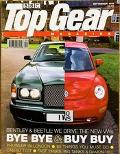 TOP GEAR MAGAZINE SEP-1998 - Ford Mondeo ST24, Vectra V6 GSi, Bentley Arnage