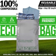 14 x 19" LARGE 100% COMPOSTABLE MAILING BAGS STRONG POSTAGE PACKING SELF SEAL