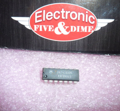 SN74LS30N Motorola  NAND Gate, LS Series, 1-Func, 8-Input, TTL, PDIP14  IC