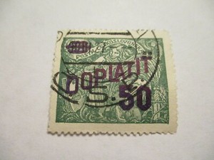 1929 Czechoslovakia Postage Due Stamp - .50 Denomination