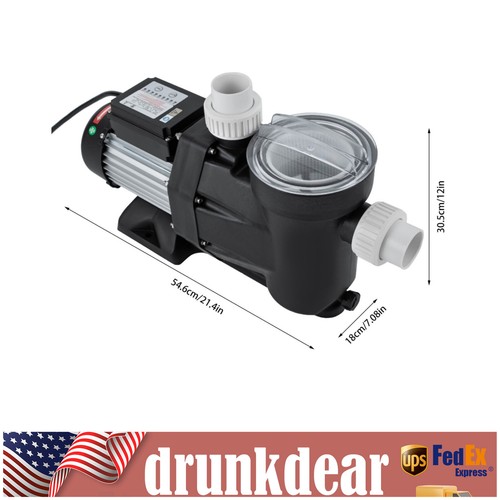 2 HP In/Above Ground Pool Pump 1500W Self Primming Swimming Pool Pump with Timer - Picture 4 of 19