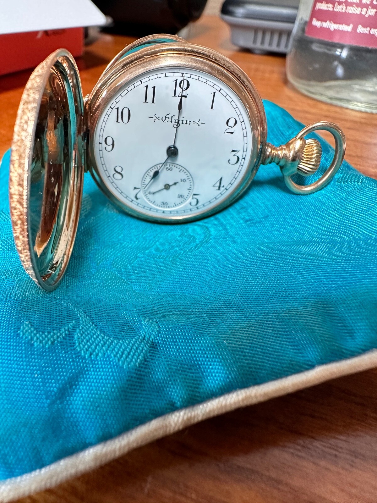 Vintage Edwardian 14K Gold Elgin Case Pocket Watch eBay