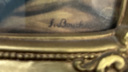 Antiker geschichteter Bilderrahmen Gold vergoldet verziert großer Gemälde 17” x 14” mit Druck - Bild 22 von 23
