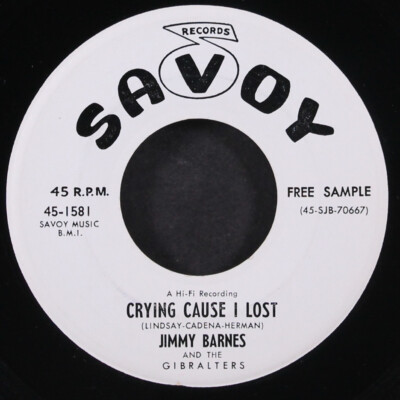 JIMMY BARNES: crying cause i lost / our wedding day SAVOY 7'' Single 45 RPM
