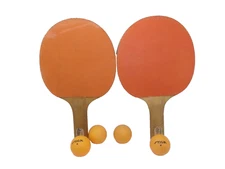 Vintage Stiga Ping Pong Paddles x2 & Ball Set x4 Play The Best Classic Halloween