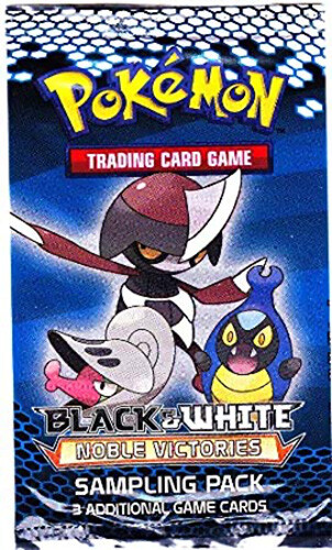 1 x 3-Cards Sampling Booster Pack Pokemon Black & White Noble Victories  SEALED