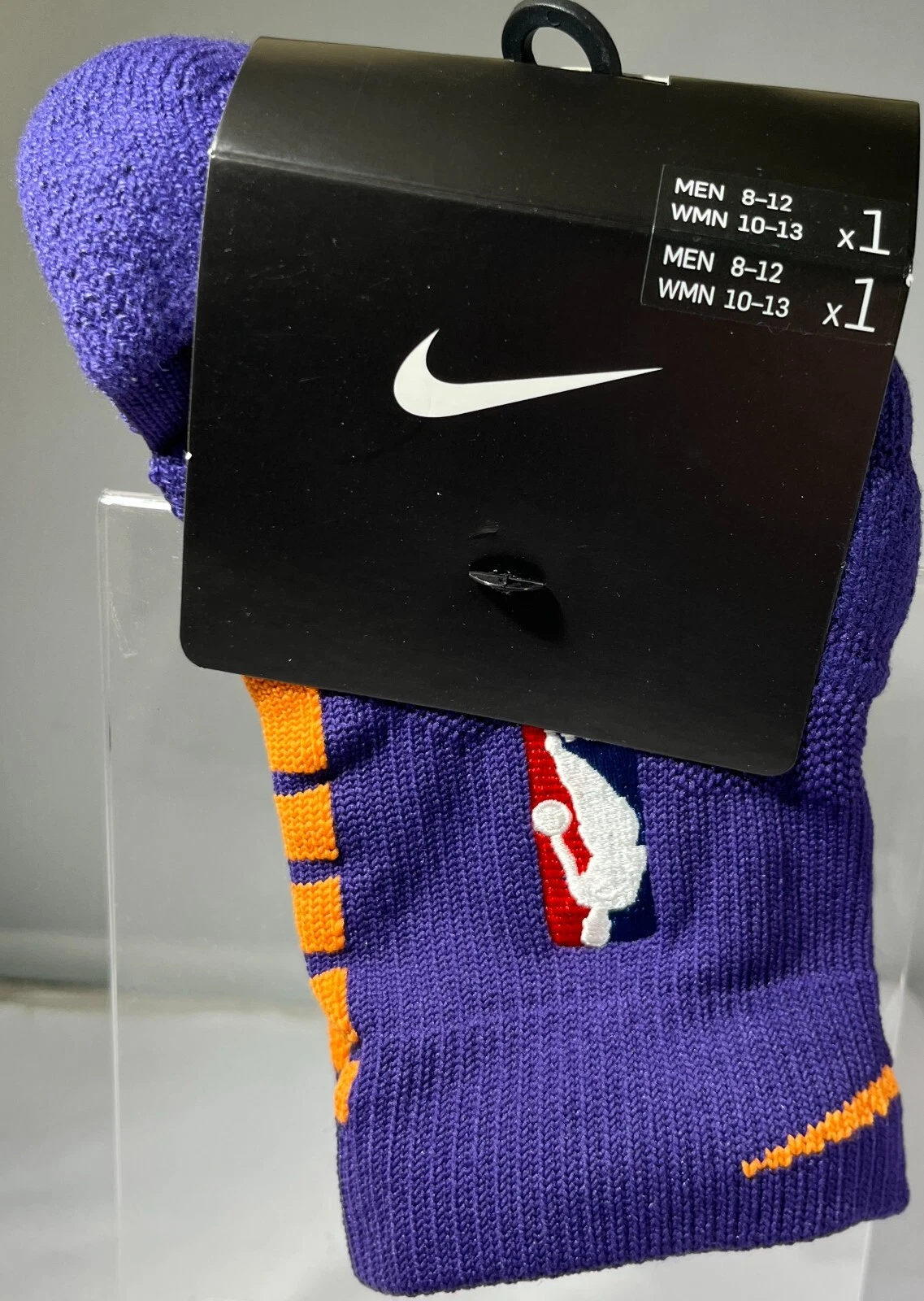 Nike NBA Authentics Ankle Socks - Purple/Orange - PSK656-566 - CHOOSE SIZE!