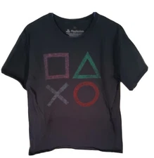 PLAYSTATION T-shirt SIZE L - LARGE Men's - BLACK - Controller buttons