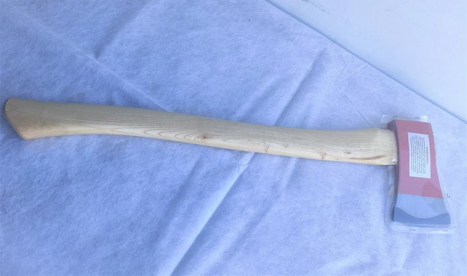 HACHA DE CAMPAMENTO CON MANGO DE MADERA STANSPORT 24 PULGADAS NUEVO RESPALDO PLANO Foto 3 de 4