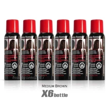 Jerome Russell Spray on Hair Color Thickener Medium Brown 3.5 oz (6 Pack)