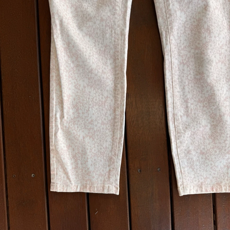 NYDJ Not Your Daughters Jeans Size 6 Clarissa Ankle Jeans Pink Floral Casual - Image 3 of 4