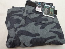 IRON CO. Hybrid Belted Shorts Gray Camo Size 32 NEW