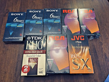 Lot of 11 Blank VHS Tapes Sealed New Video Cassettes TDK JVC RCA Sony NIP