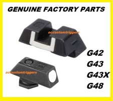 Glock OEM Fixed Steel Front Rear Sights 6.5mm fits 42 43 43X 48
