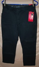 NWT Lee Women Comfort Fit Stretch Waist Straight Leg Black Sz 10P 32"x 29"