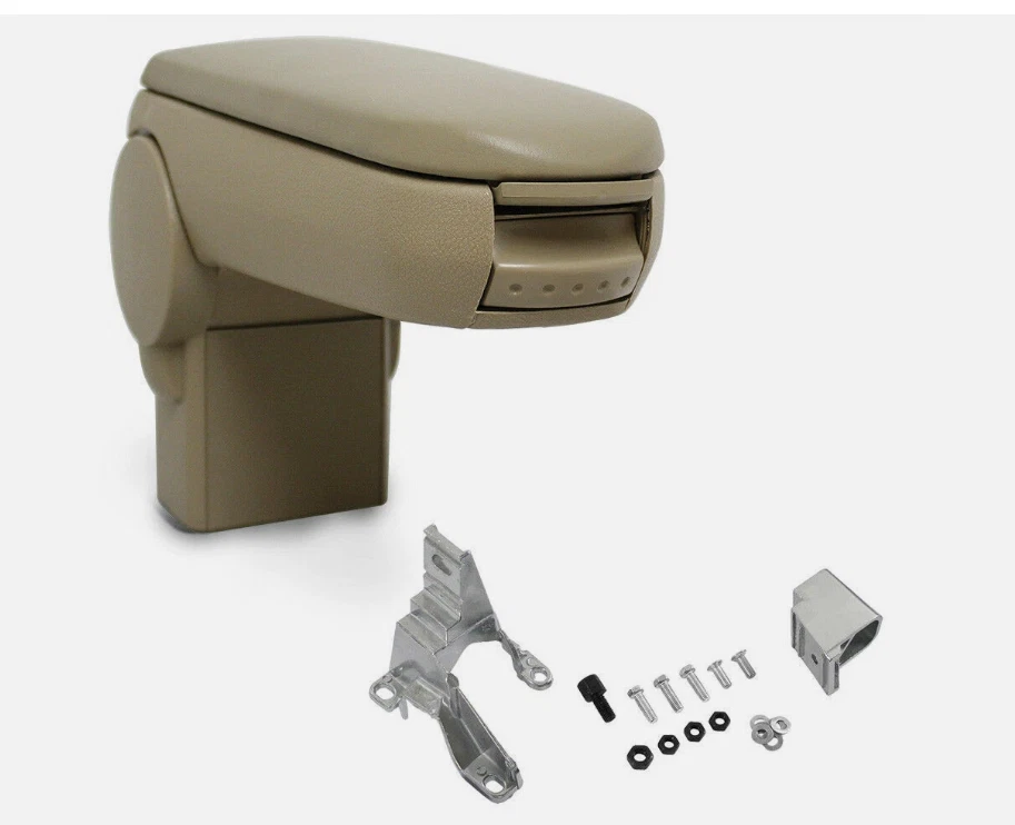 Car Center Console Leather Armrest Box For 98-04 Volkswagen Passat B5 MK4 Beige - Image 2 of 4