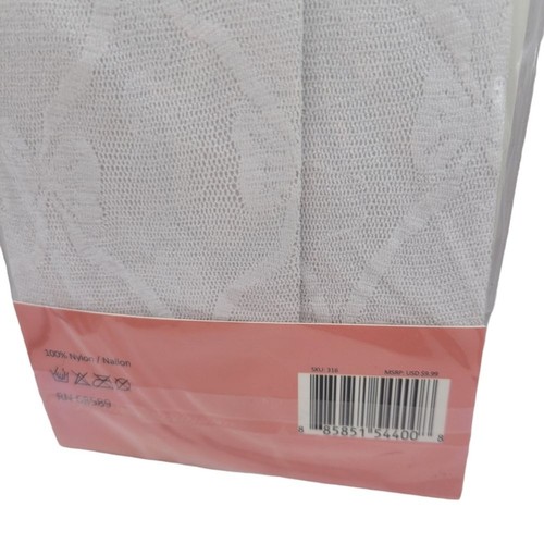 Angelina Girls White Lace Tights Size XL 11-14 Sealed 100% Nylon Style 316 - Picture 3 of 5