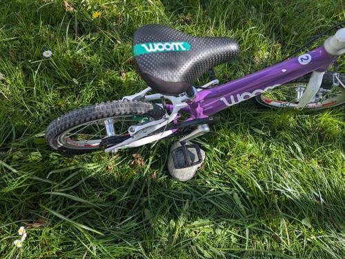 Woom 2 Kinderfahrrad in Lila 14 Zoll inkl.original Woom Sattel und Klingel - Bild 8 von 9