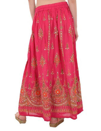 Indischer Damen Multi-Krawatten-Farbstoff Yoga Crinkle Besen langer Zigeunerrock Pailletten - Bild 23 von 58