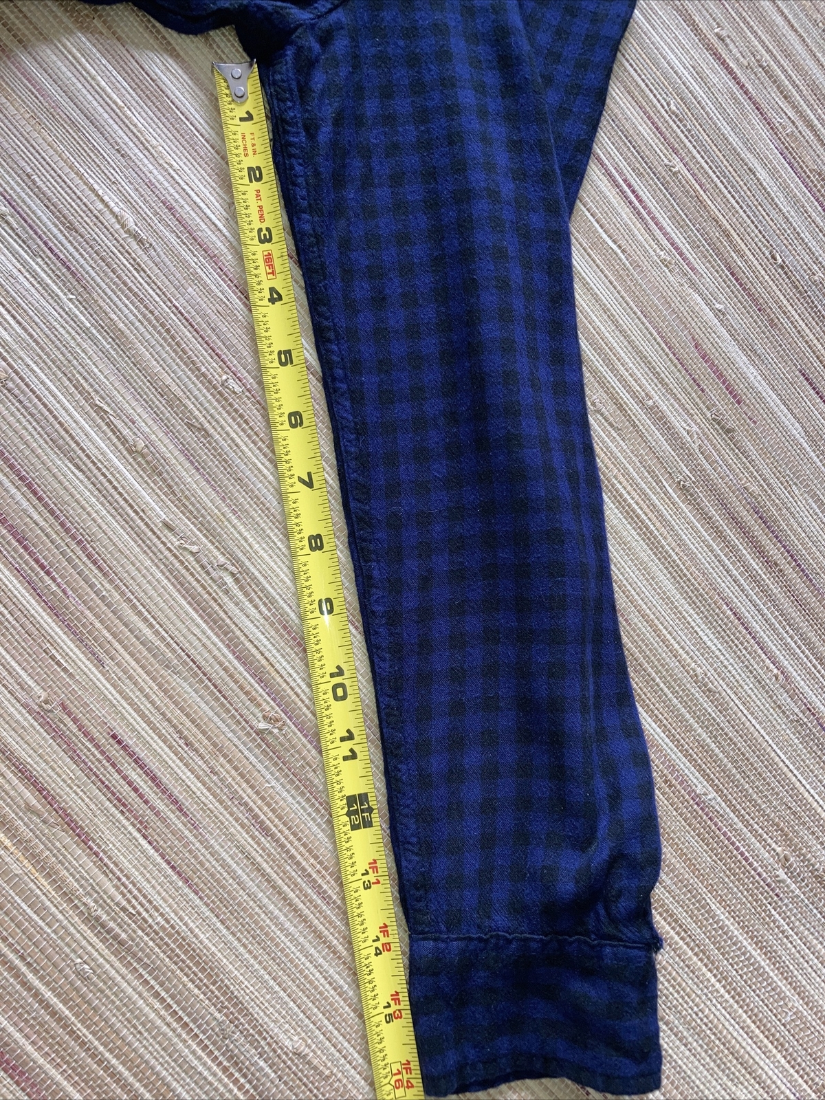 UNIVERSAL THREAD Shirt M Button Up Blue Black Che… - image 11